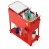 Outdoor Portable Rolling Party Cooler Cart Patio Mobile Ice Chests Beverage Icebox Beer Cola Cooler Trolley