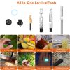 Multifunctional Shovel Axe Set Camping Survival Shovel Multitool Emergency Survival Gear with Extension Handles Carrying Box