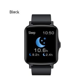 Full Touch Screen Magnetic Suction Waterproof Multi-function Heart Rate Blood Pressure Health Sports Watch (Color: Black)