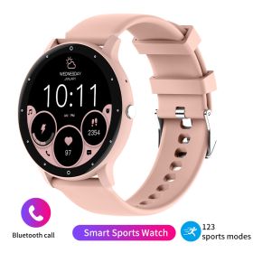 Smart Watch Heart Rate Blood Pressure Exercise (Color: pink)