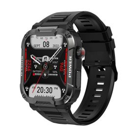 Smart Three-proof Watch HD Large Screen Bluetooth Calling (Option: Black Glue)