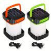 Portable USB Rechargeable Foldable/Retractable Solar Camping Lamp; Multi-Functional LED Light For Hiking; Fishing; Hunting